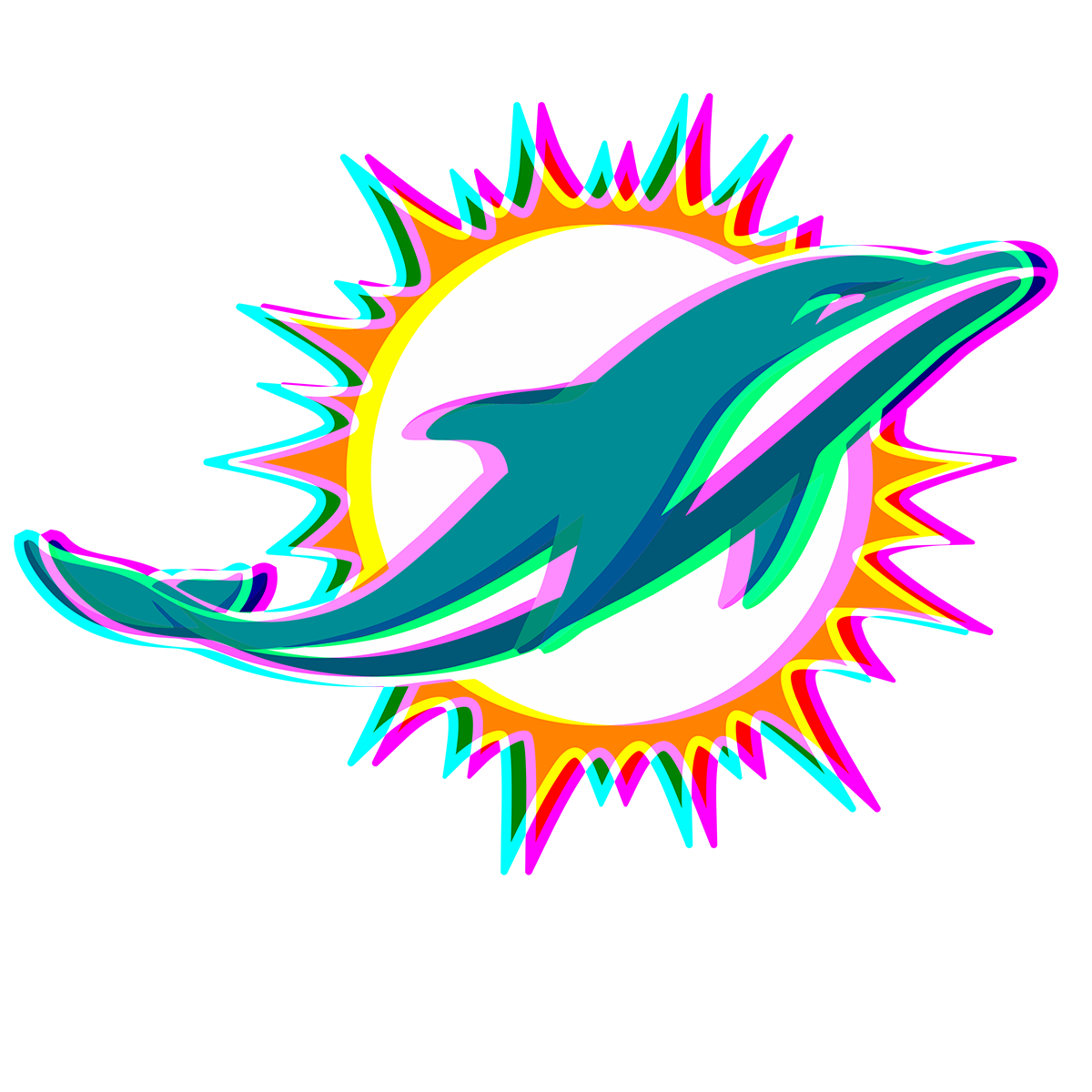 Phantom Miami Dolphins Logo iron on paper